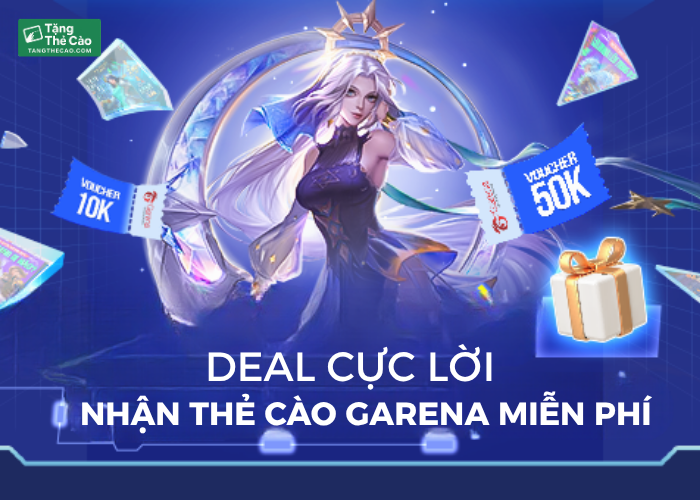 Nhận thẻ cào Garena miễn phí tại tangthecao.com