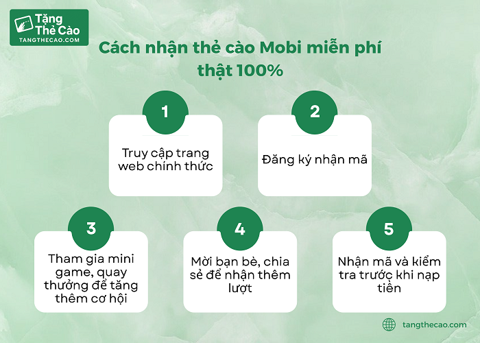 Các cách để nhận thẻ cào mobi thật, miễn phí 100%