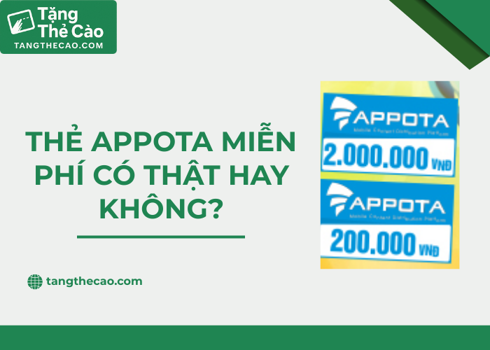 Thẻ Appota miễn phí có thật hay không?